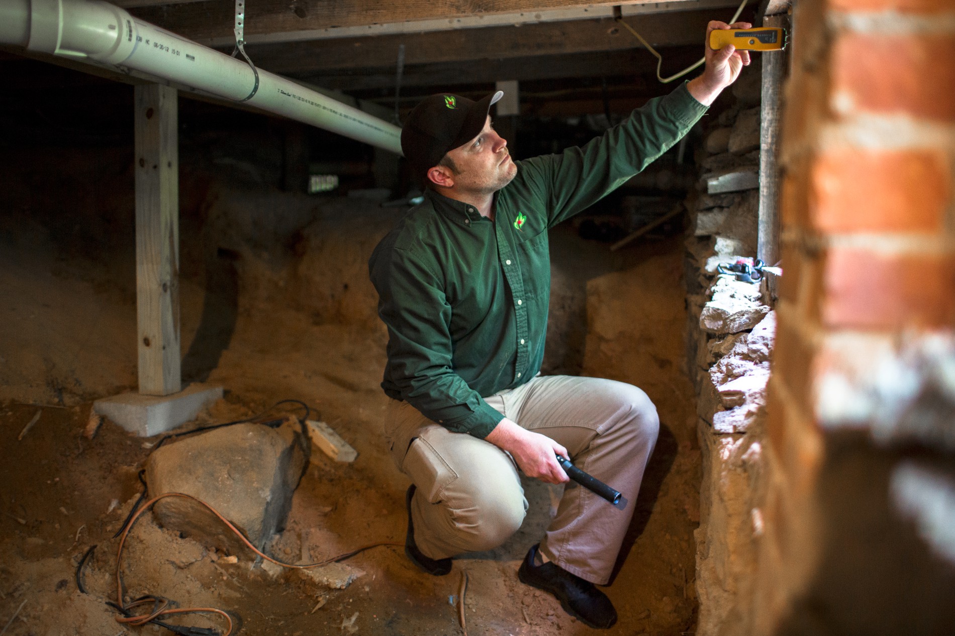 Pisgah Pest Control technician performing inspection